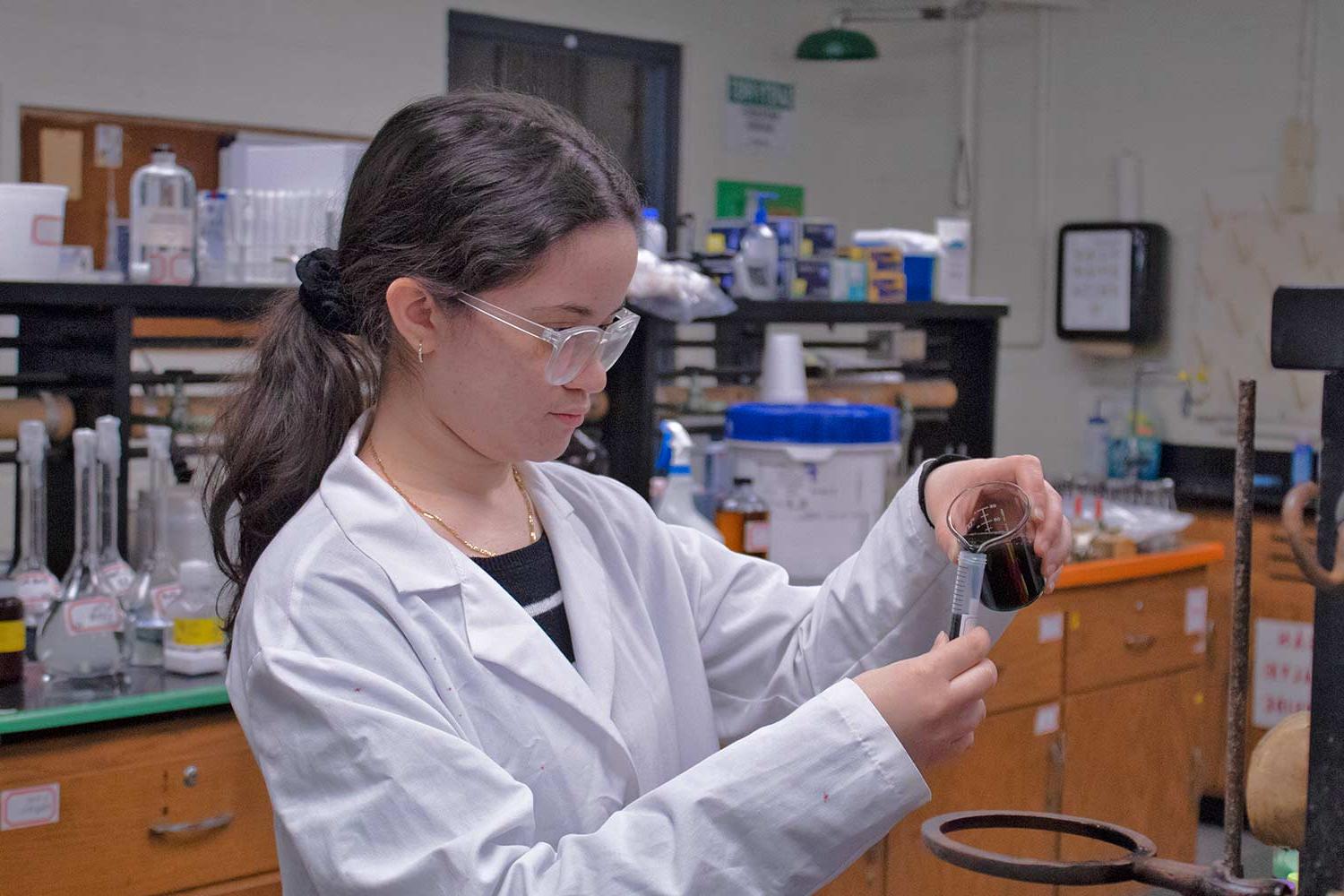 Chemistry degree Student Conducting Research